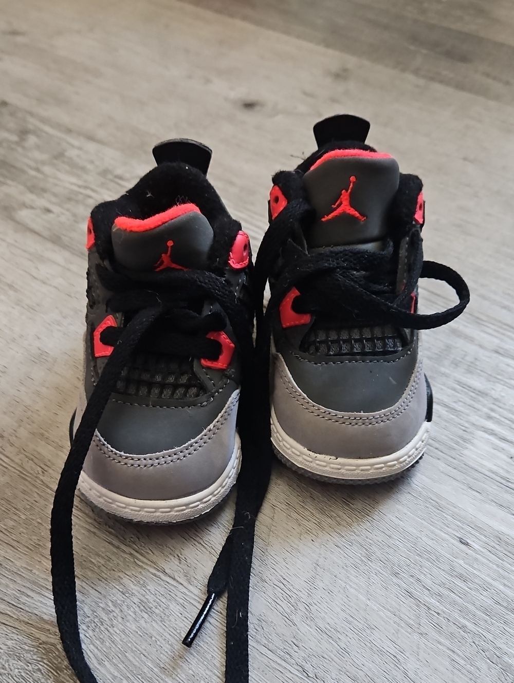 Jordan Kids' Black, Gray & Red High Top Sneakers